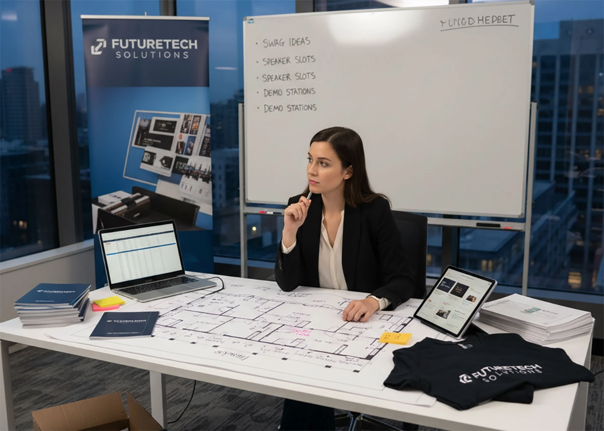 Marketer planning for a tradeshow