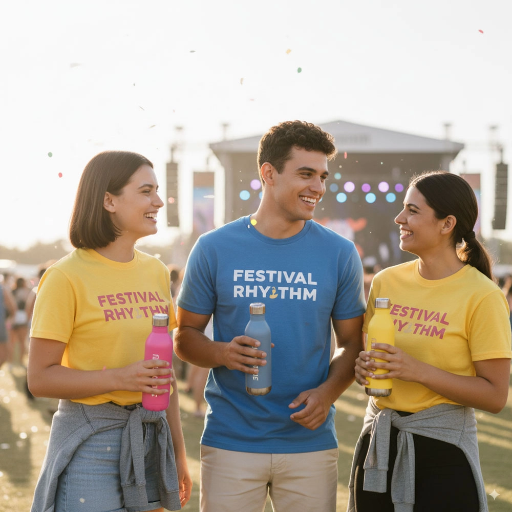 People enjoying an event